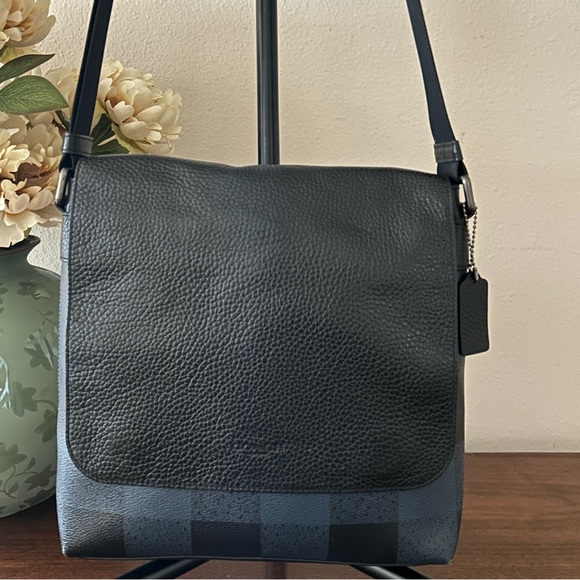 Coach Other - COACH Charles Pebbled Leather/Coated Canvas Gender Neutral Messenger Bag